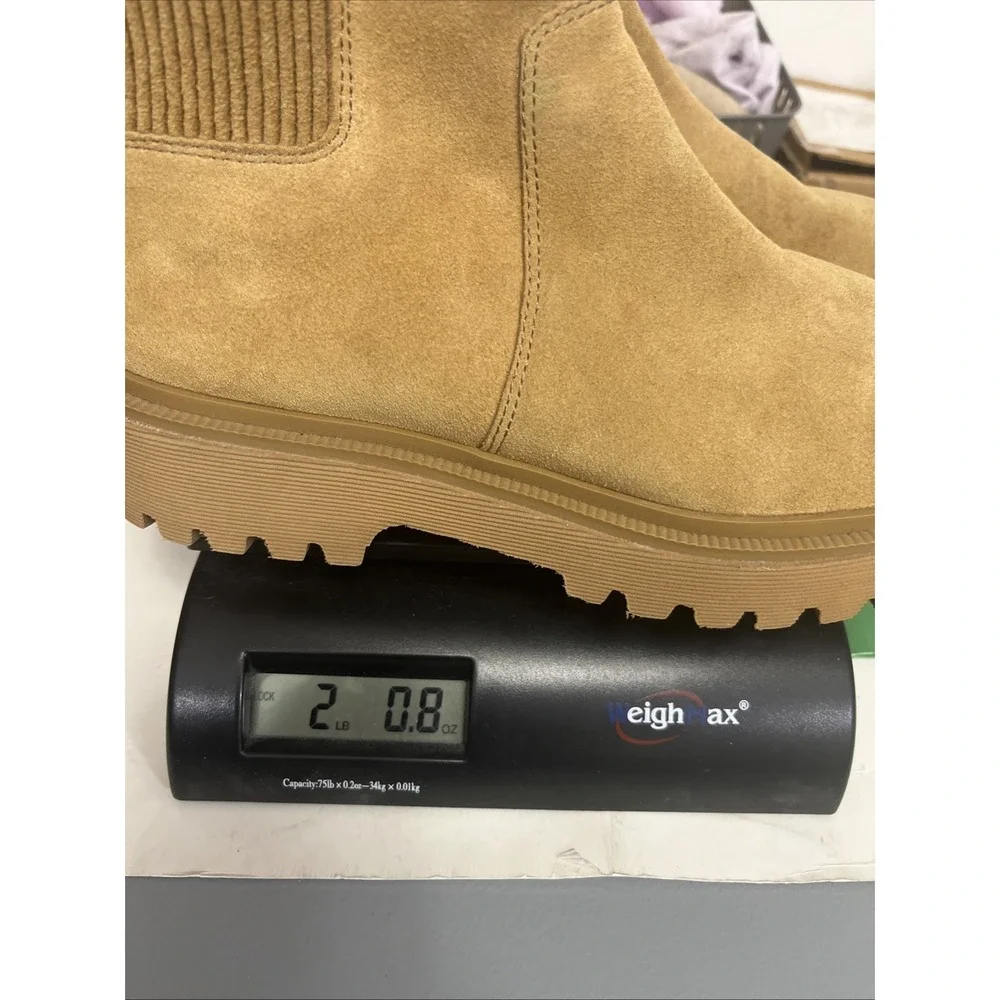 NEW Madewell The Henry Lugsole Boot in Suede Sand Size 9 NWOB NC306 Chunky